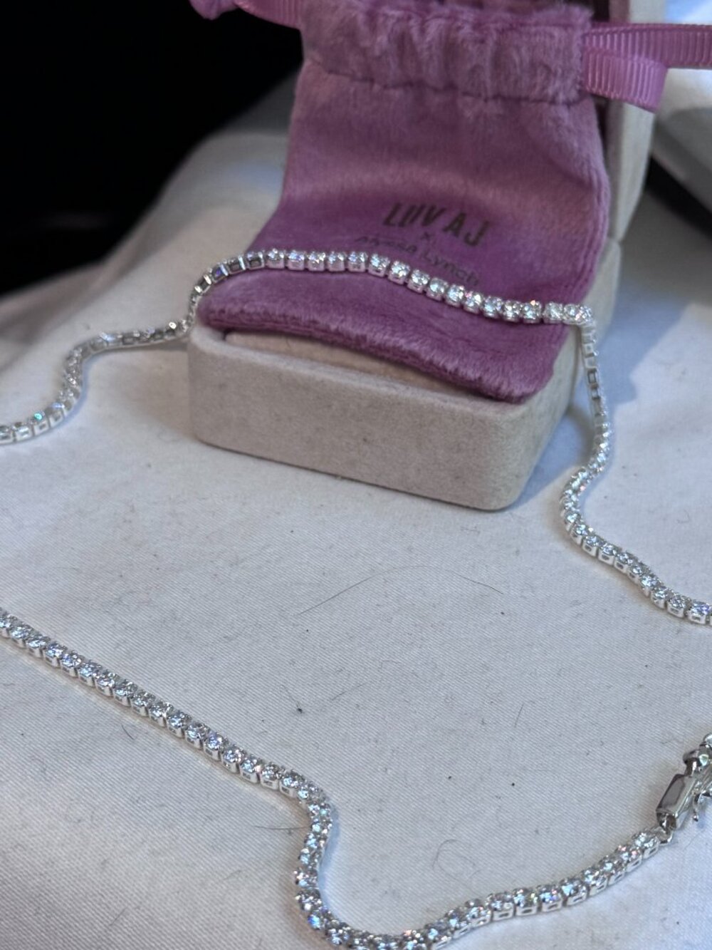 💛✨ HOST PICK 💛✨ LUV AJ x Alyssa Lynch Prong-Set Silver Tennis Necklace 💛✨